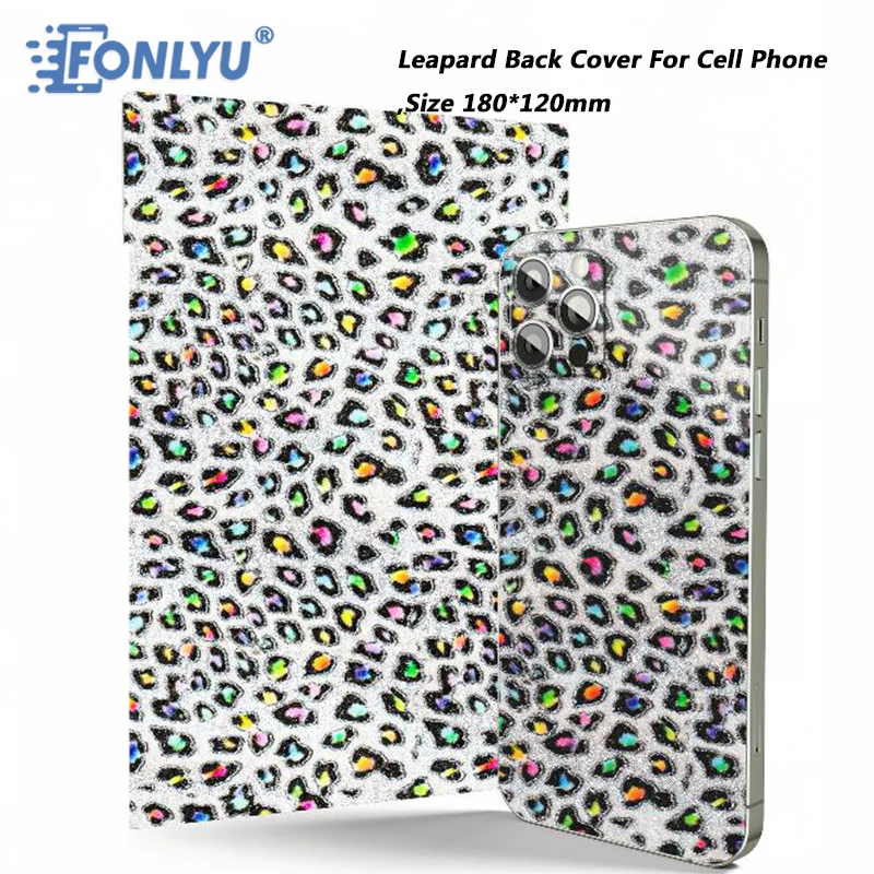 FONLYU Leopard Telefón Nálepky Na iPhone 13 Späť Film Screen Protector, Ochranné Nálepky Kryt Farba Paster Zadné Dekoratívne