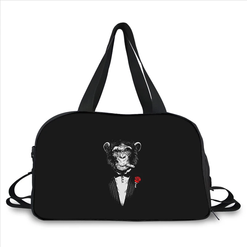 Fajčenie opice orangutan 3D tlač módny trend prenosné veľkú kapacitu multi funkcie messenger taška cestovná taška
