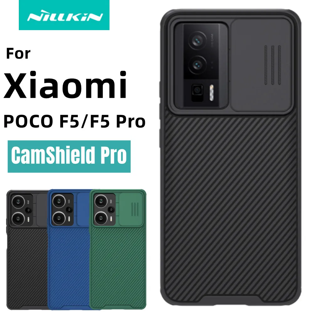 Nillkin Pre Xiao Poco F5 Pro Prípade CamShield Pro S Posuňte Fotoaparát Chránič Pevného PC+TPU Zadný Kryt Pre Xiao Poco F5 Prípade, 5G